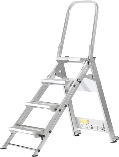 Vista 6 de Xtend & Climb WT2 Contractor Series Taburete plegable con pasamanos, 2 escalones, aluminio