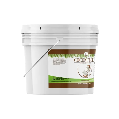 Vista 3 de Ingredientes originales puros, aceite de coco, 1 galón Para cocinar, hornear y rutinas de cuidado de la piel