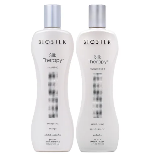 Vista 8 de BioSilk Acondicionador de terapia de seda, hidrata y acondiciona el cabello para un brillo increíble, sin sulfatos, parabenos y crueldad, 34 onzas