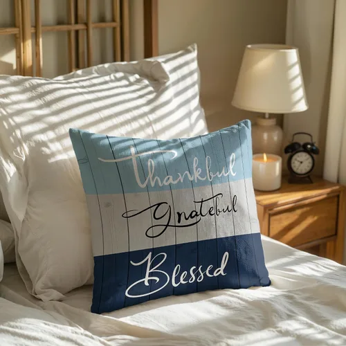 Vista 3 de Thankful Grateful Blessed - Funda de almohada de 18 x 18 pulgadas, diseño de girasol, regalo de agradecimiento para mujeres, decoración de regalos