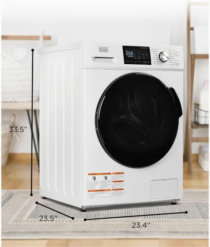 Vista 7 de BLACK+DECKER Lavadora de carga frontal, lavadora compacta de 2.7 pies cúbicos con pantalla LED y 16 ciclos
