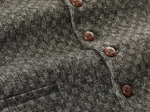 Vista 68 de Gioberti Chaleco de tweed formal de 6 botones para hombres