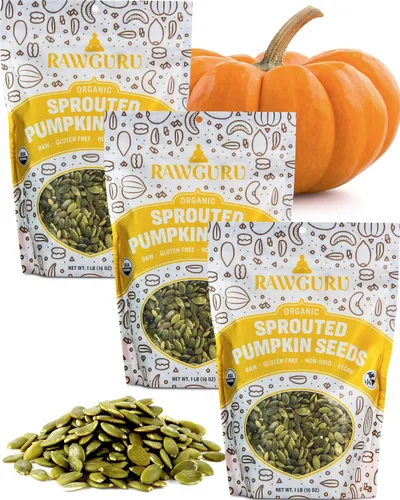 Vista 10 de RawGuru Semillas de calabaza germinadas orgánicas, semillas de calabaza para comer, 16 onzas, paquete de 1