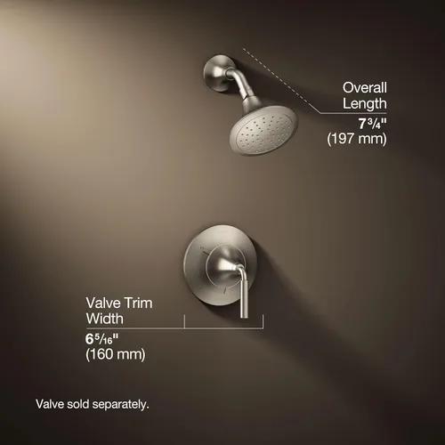 Vista 4 de Tone Shower Only Trim Paquete con cabezal de ducha de función única de 1.75 GPM