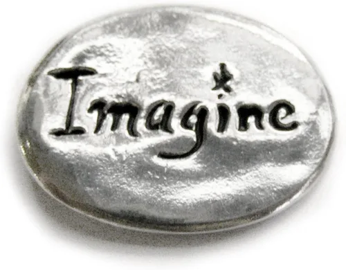 Vista 2 de Basic Spirit Dragonfly/Imagine Ficha de bolsillo (moneda) * Hecho a mano de peltre casero sin plomo CN-26