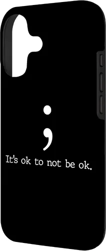 Vista 2 de Funda de regalo con cita de punto y coma para iPhone 17