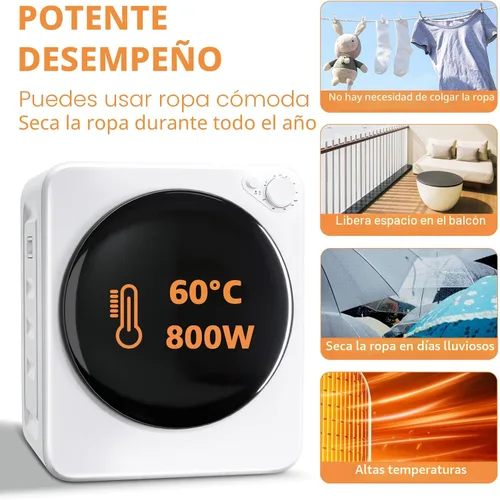 Vista 6 de DOGHLY Juego de lavadora completamente automática de 17 libras y secadora de ropa de 1.8 pies cúbicos Portable Washer and Dryer Combo for