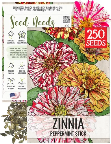 Vista 16 de Seed Needs State Fair - Semillas de zinnia para plantar flores cortadas mixtas, 1 paquete 4-Mezclado
