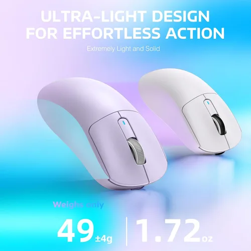 Vista 3 de ATTACK SHARK X3 - Mouse inalámbrico ligero para juegos con tres modos de 2.4GUSB-C con cableBluetooth, hasta 26K DPI, sensor óptico PAW3395