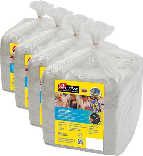 Vista 9 de Activa FastMâché - Papel maché de secado rápido, 6 libras (6.0 lbs) Acabado pesado y resistente con mínima contracción Easy-to-use, no mess