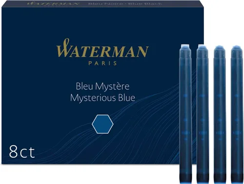 Vista 8 de Waterman - Cartuchos de tinta para pluma estilográfica, largos, azul misterioso, 8 unidades (paquete de 2)