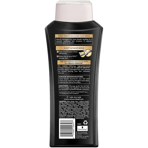 Vista 2 de Gliss Champú Ultimate Repair 13.6 oz (13.5 fl oz) (paquete de 2)