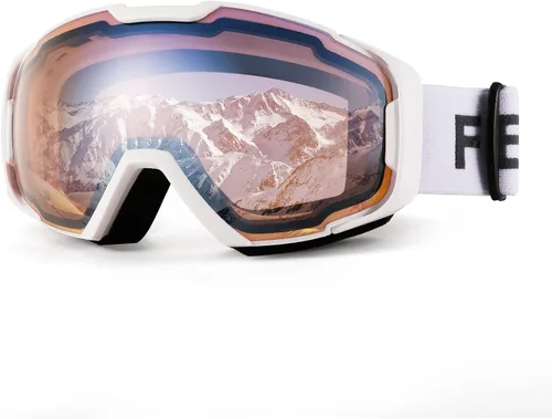 Vista 15 de FEISEDY Ski Goggles, OTG Snow Sport Goggles for Adult Youth, Anti-Fog UV400 Protection Bendable Dual-Lenses B2961