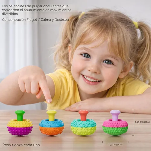 Vista 6 de Juguetes sensoriales de silicona para niños y adultos, 4 juguetes sensoriales para aliviar el estrés para autismo, TDAH, ansiedad, artilugios