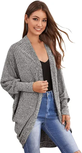Vista 5 de SweatyRocks Cárdigan holgado de punto de manga larga para mujer