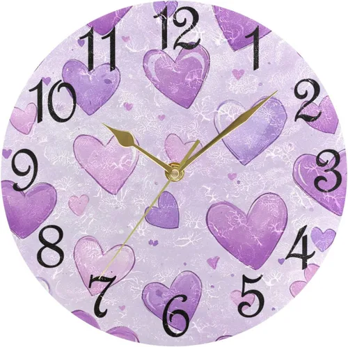 Vista 32 de Reloj de pared rústico retro con puerta de granero de madera, marrón, azul, funciona con pilas, silencioso, sin tictac, 10 pulgadas, reloj de mesa