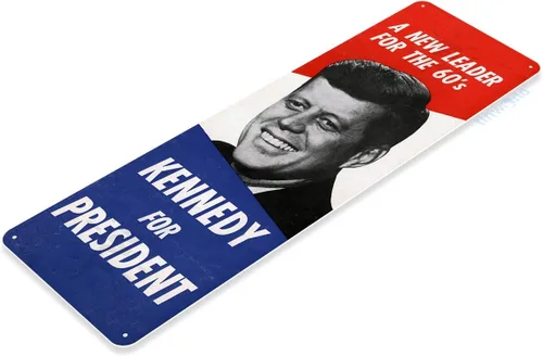 Vista 2 de Tinworld Cartel de estaño: Kennedy para Presidente Retro Campaña Ad Metal Decor A459