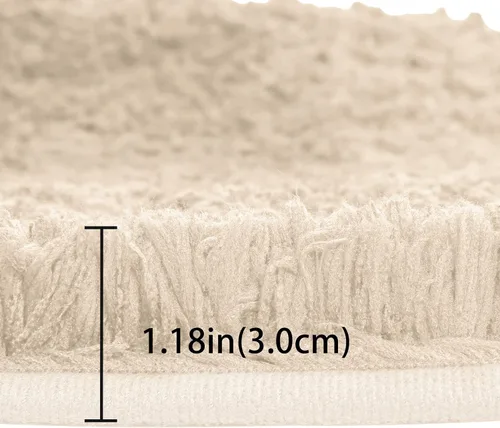 Vista 2 de TEBIEKOY Alfombras de baño peludas, súper absorbentes, antideslizantes, suaves, de felpa gruesa, lavables a máquina, alfombras de baño para baño