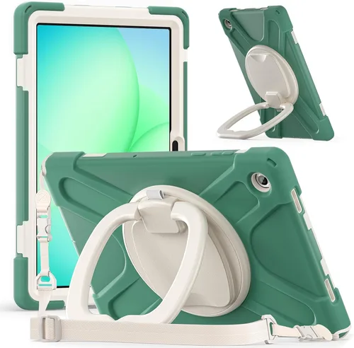 Vista 43 de 360 Rotation Case for Galaxy Tab ActivePro/Tab Active4 Pro/Active 5 Pro 10.1" Sturdy Cover Rotate Ring Stand Shoulder Carrying Strap Hand Strap