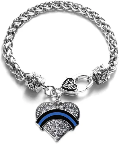 Vista 119 de Inspired Silver - Pulsera de plata con dije de corazón pavé con joyas de circonita cúbica