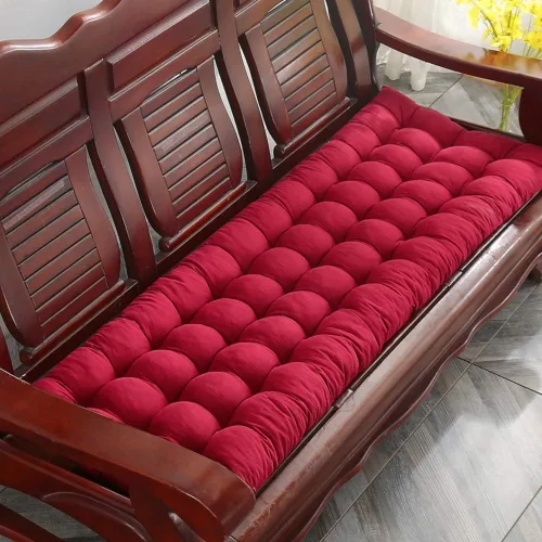 Vista 19 de Cojín para tumbona gruesa para silla de patio, cojín de asiento portátil, colchón, reclinable, almohadilla para sofá, banco, tatami (solo cojín) A