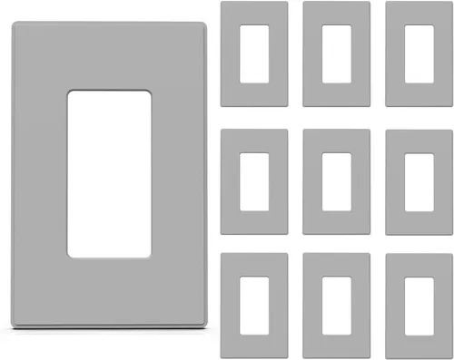 Vista 21 de ELEGRP Placas decorativas de pared sin tornillos, de tamaño mediano, cubierta termoplástica irrompible para interruptor de salida de receptáculo