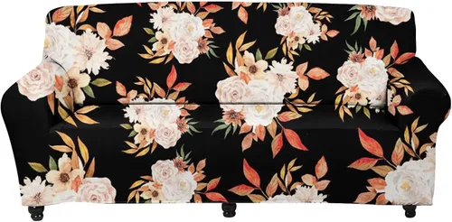 Vista 21 de Forchrinse Funda de sofá con estampado navajo africano para sofá de 1 cojín, funda elástica para sofá, protector de muebles para casa rural, hogar