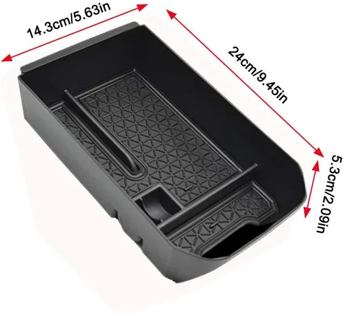 Vista 2 de D-Lumina Organizador de consola central RAV-4 - Compatible con Toyota RAV4 2019 2020 2021 2022 2023 2024 2025 - Bandeja de almacenamiento secundaria