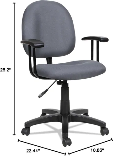 Vista 11 de Alera ALE Essentia Series - Silla giratoria para tareas, acrílico, color negro Gris