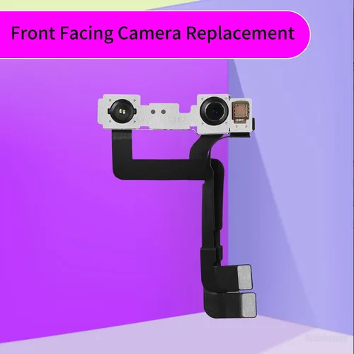 Vista 2 de Reemplazo de cámara frontal Risidamoy para iPhone 11 Pro Max 12MP Facing Lens Module Flex Cable with Structured Light Receiver Replace Transmitter