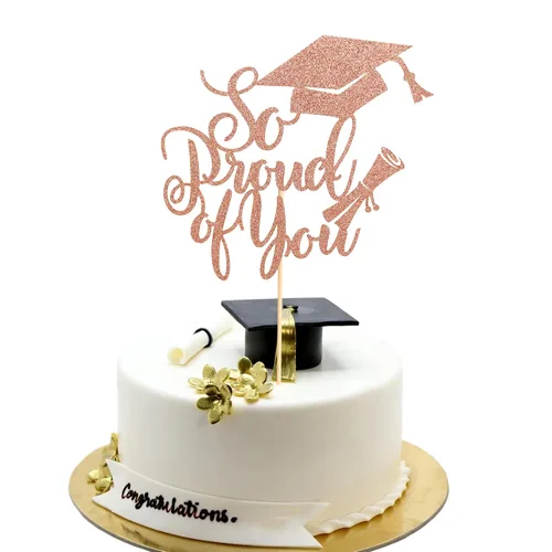Vista 17 de Arthsdite 1 pieza Adorno para Tarta de Felicitación - Adorno de Tarta de Graduación - 2025 Suministros de Decoración para Fiesta de Graduación