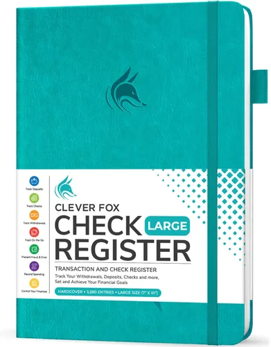 Vista 8 de Clever Fox Libro de registro de cheques – Registro de transacciones de lujo, libro de contabilidad contable, registro de cheques y libro de registro