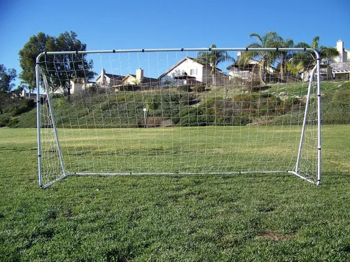 Vista 10 de Portería de fútbol de acero galvanizado recubierto de polvo de 12 x 6 pies con red. Ayuda de entrenamiento portátil AYSO de tamaño reglamentario