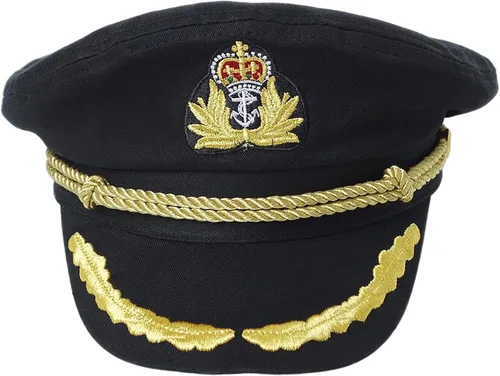 Vista 3 de Homiton - 2 gorras unisex para adultos para marinero, diseño de capitán