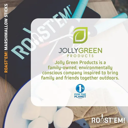 Vista 6 de Jolly Green Products Palos Giratórios para Asar Malvaviscos para Fogata y Hoguera Palos Extra Largos para Hot Dog y S'mores para Pit de Fuego