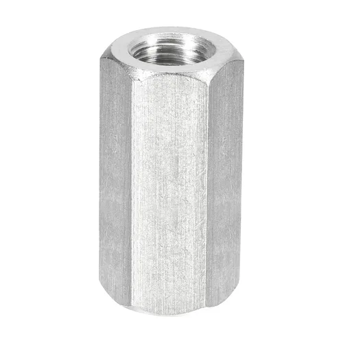 Vista 6 de uxcell Tuercas de acoplamiento M12 x 1.75 pulgadas de paso de 0.984 in de longitud, 1 tuerca de acoplamiento de varilla hexagonal métrica de acero