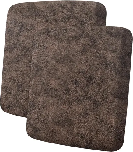 Vista 17 de ANARACHON Fundas de cojín de sofá con aspecto de cuero, juego de fundas de asiento de sofá, protector de muebles para sillón seccional, sofá biplaza
