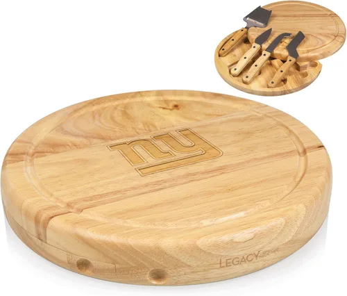 Vista 11 de PICNIC TIME NFL Circo Juego de Tabla de Quesos y Cuchillos - Juego de Tabla de Charcutería - Tabla de Cortar de Madera