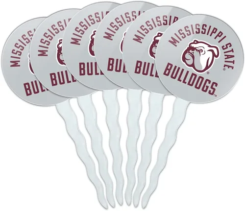 Vista 336 de Abilene Christian - Juego de 6 palillos para cupcakes con logotipo secundario