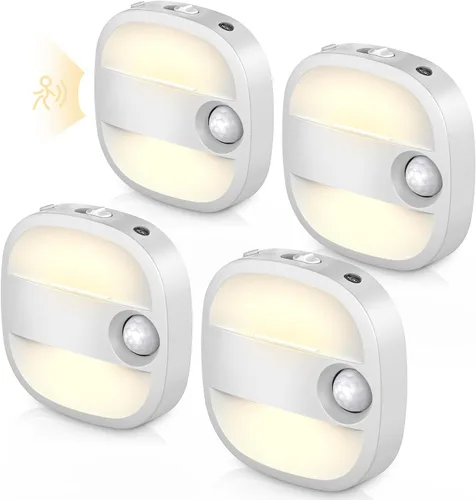 Vista 9 de DORESshop Luces nocturnas enchufables a la pared, paquete de 4 luces nocturnas plegables
