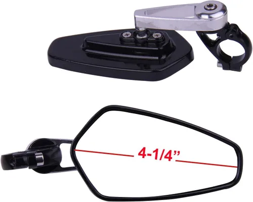Vista 3 de Compatible con 1 par de flecha negra con vástago cromado CNC para manillar de motocicleta Kawasaki Ninja H2R 2017