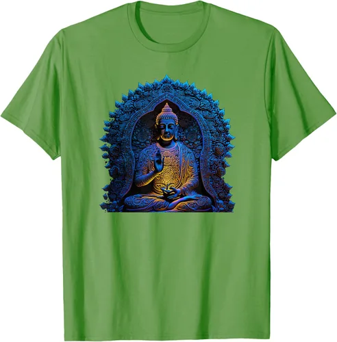 Vista 14 de Estatua de Buda Yoga Budismo Zen Buddhism Meditation T-Shirt Negro