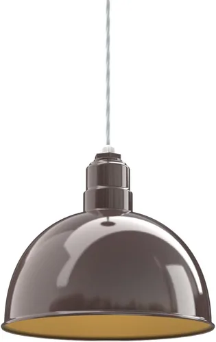 Vista 12 de Steel Lighting Co. Colgante de cuenco rosa Lámpara montada en el techo Cúpula de 15 pulgadas vástago de 12 pulgadas Estilo granero de acero