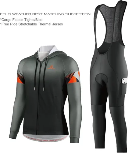 Vista 6 de CEROTIPOLARSnugFitCyclingBikeJerseysFleeced,FallWinterLongSleeveBicycleJackets