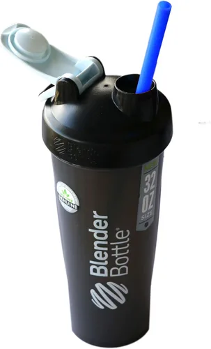 Vista 4 de Pajitas rectas de silicona reutilizables extra largas de 12 pulgadas para vaso extra alto de 40 onzas, botella licuadora de 32 onzas Nutribullet
