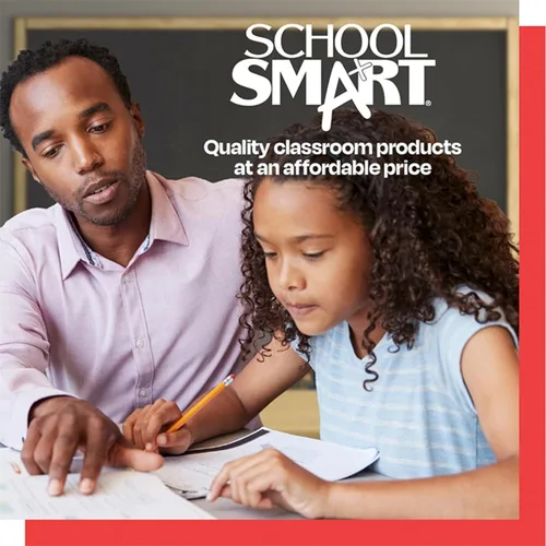 Vista 8 de School Smart Papel de relleno perforado de 3 agujeros, 8-1/2 x 11 pulgadas, rosa, 100 hojas - 087155
