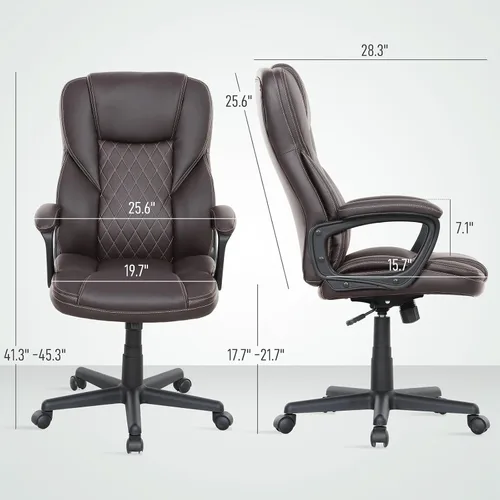 Vista 2 de Silla de oficina simple y moderna, cómoda silla para escritorio, ergonómica, silla de escritorio para sala de estar, dormitorio, tocador, estudio