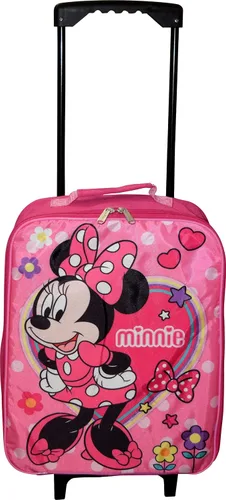 Vista 2 de Disney Junior Minnie Mouse - Maleta plegable con ruedas de 15.0in, equipaje con ruedas