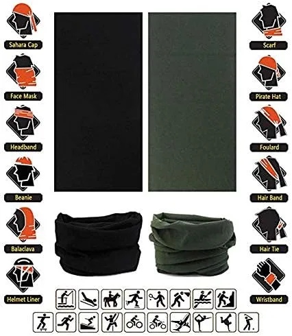 Vista 3 de Gator Masks - Máscara facial para exteriores, sin costuras, polaina para el cuello, bandana de tubo, para la cabeza, diadema mágica, banda