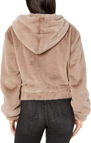 Vista 3 de The Drop Sloane - Chaqueta bomber de piel sintética con cremallera frontal para mujer